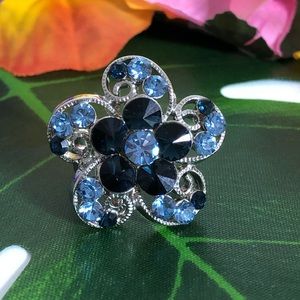 Blue Rhinestones Ring
